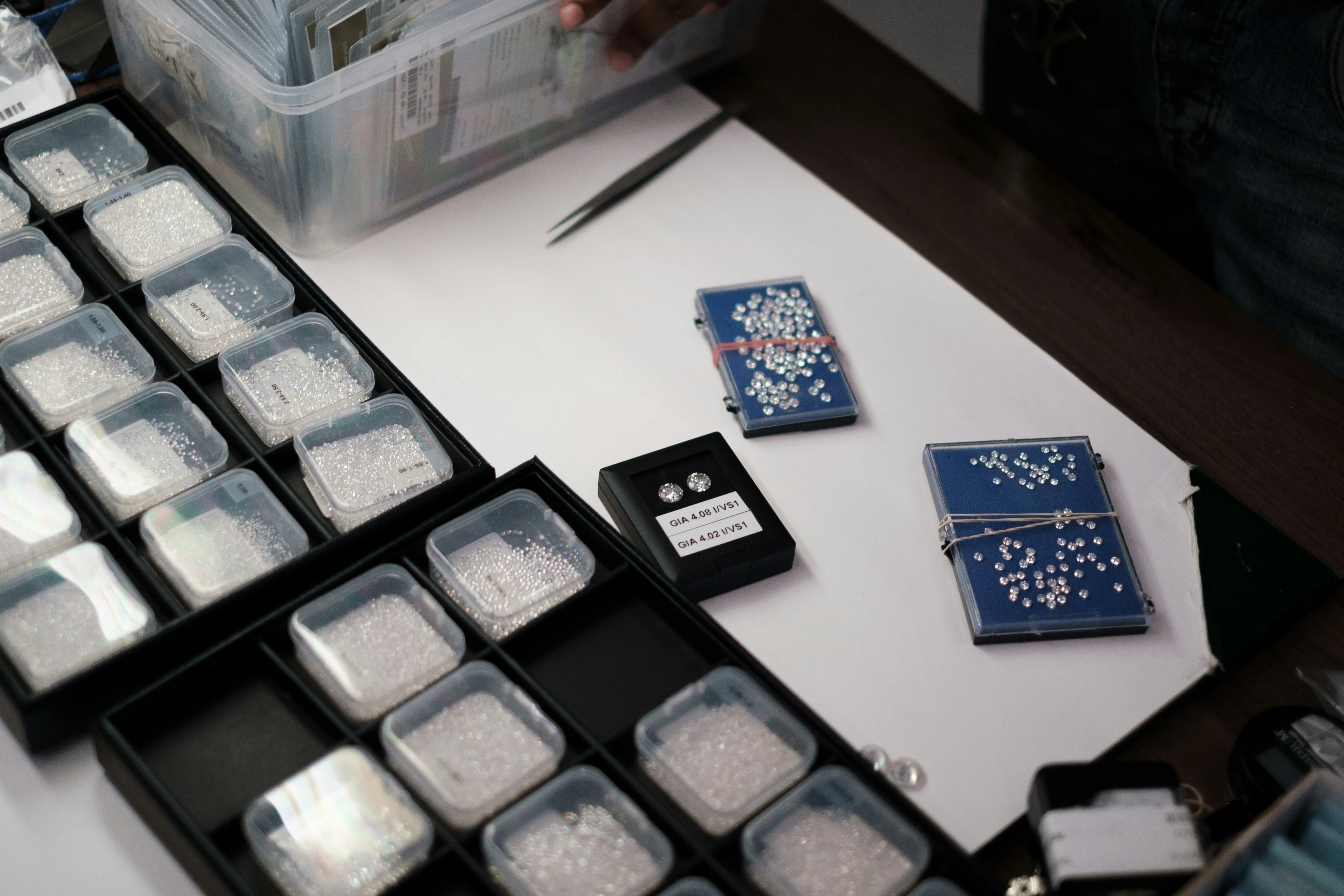 Collection of loose round and fancy-cut diamonds available for wholesale